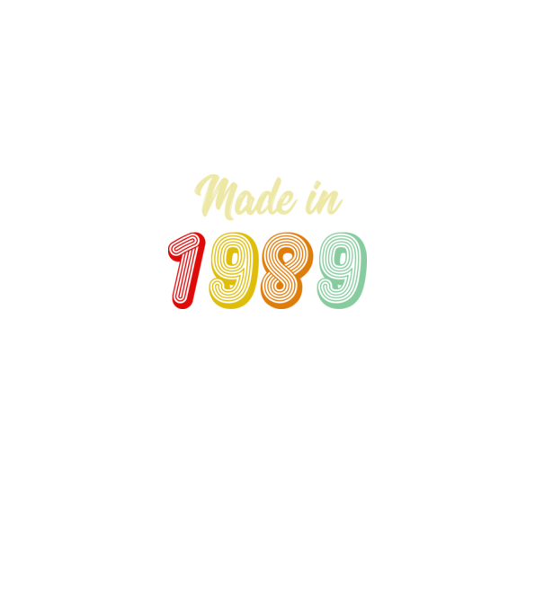 made in 1989 retro model negru pe tricou