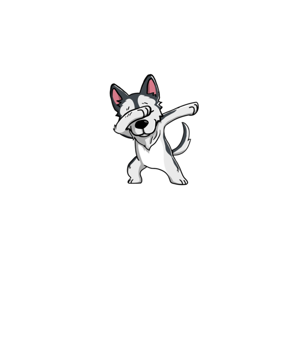 Husky DAB model albastru închis pe tricou
