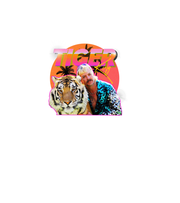 RETRO TIGER KING model turcoaz pe tricou