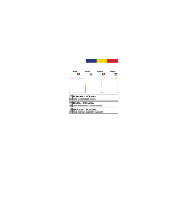 Fotbal Calendar Euro 2024 model negru pe tricou
