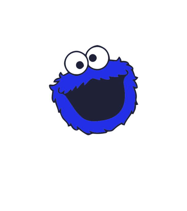Cookie Monster Face model negru pe tricou