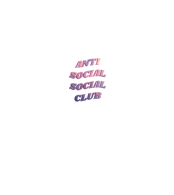 Anti social social club pink model negru pe tricou