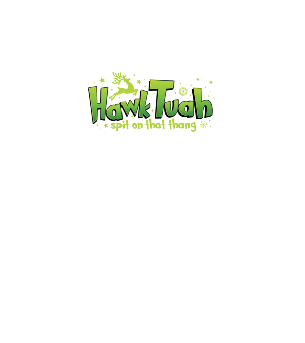 Hawk tuah xmas model negru pe tricou