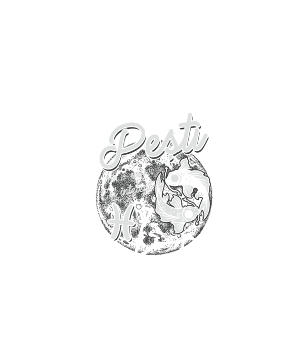 Zodiac bărbat PEȘTI retro model negru pe tricou