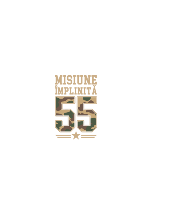 Misiune împlinită 55 model negru pe tricou
