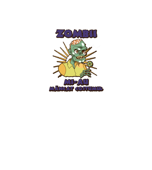 Zombii mi-au mâncat costumul model negru pe tricou