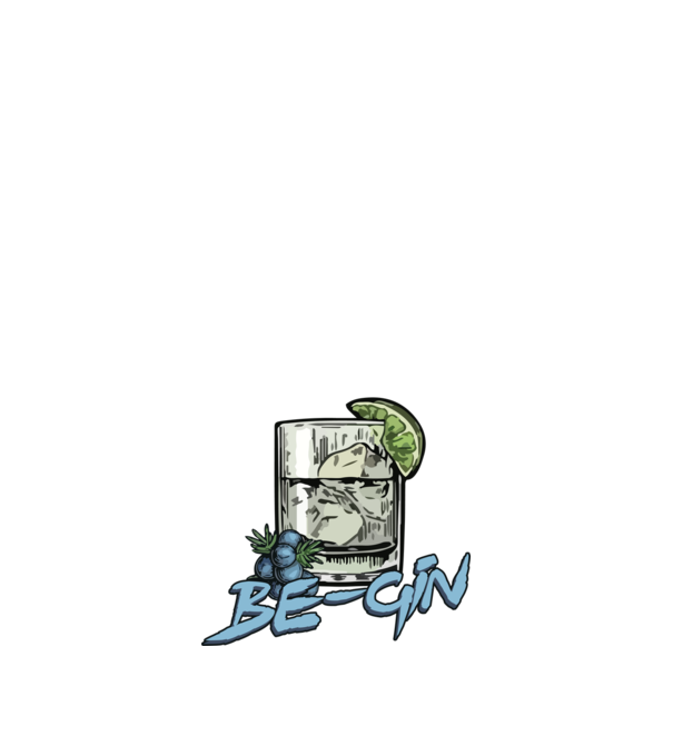 Let the fun be gin model negru pe tricou