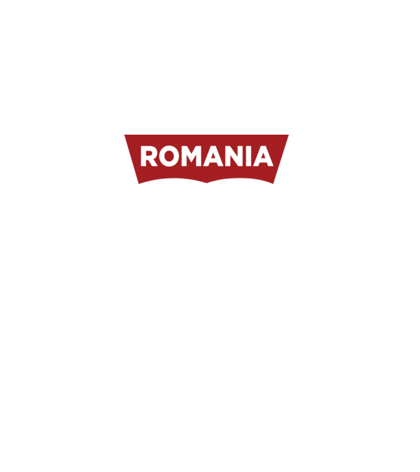 România levis model alb pe tricou