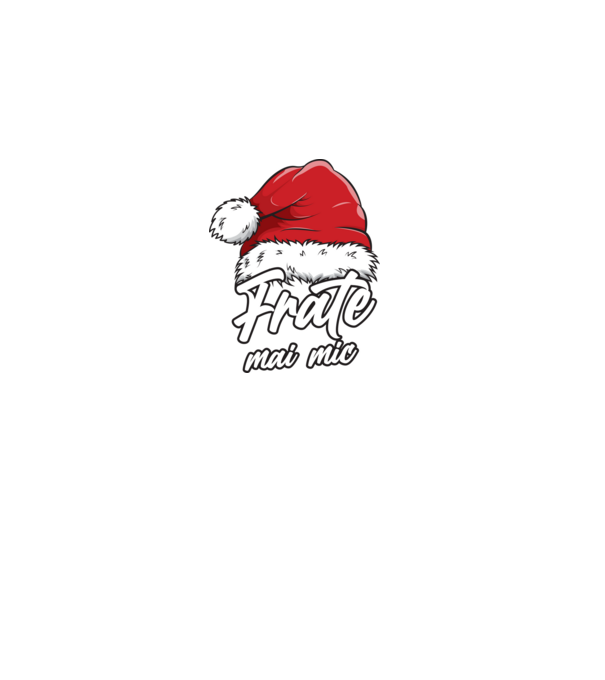 frate mai mic Santa Hat model negru pe tricou