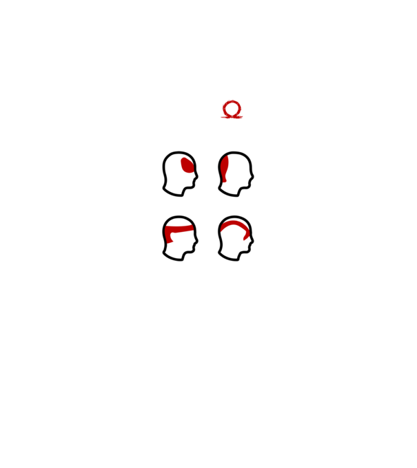 Type of Headaches - God of War model negru pe tricou