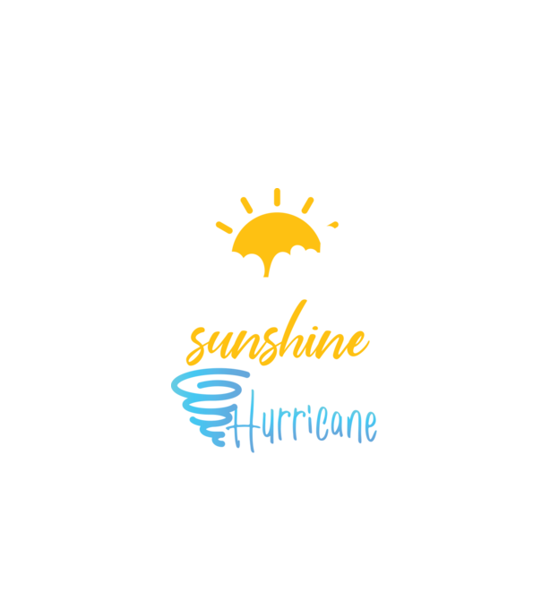 June Girls are Sunshine mixed with a little Hurricane model negru pe tricou