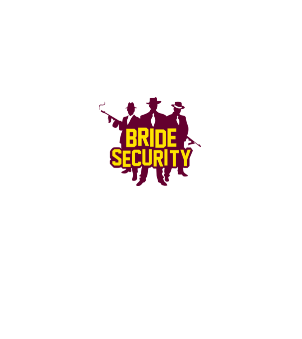 Bride Security model alb pe tricou