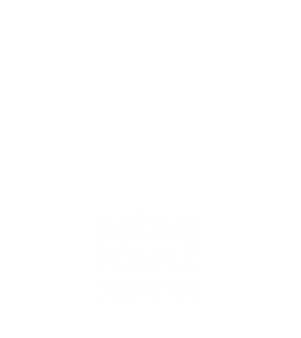 Normal people scare me model albastru închis pe tricou