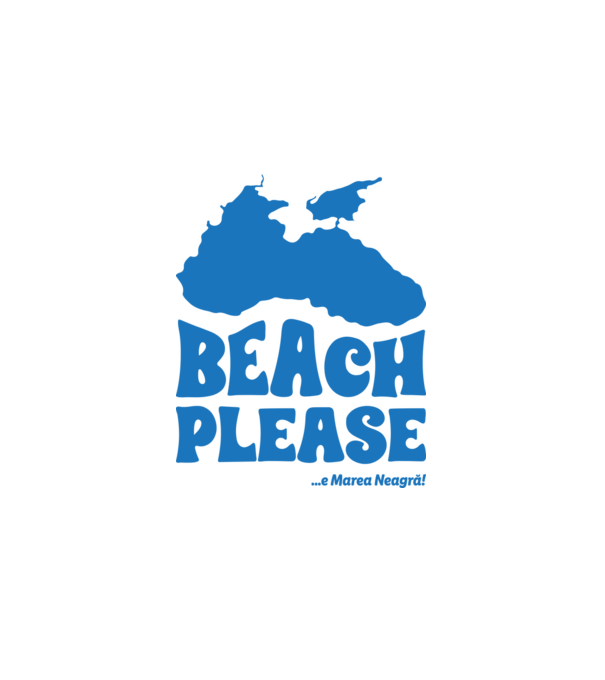 Beach please, e Marea Neagră! model alb pe tricou
