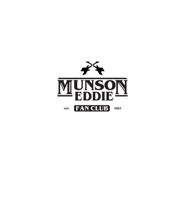 eddie munson fan club model alb pe tricou