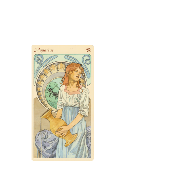 Horoscop Tarot VARSATOR model alb pe tricou