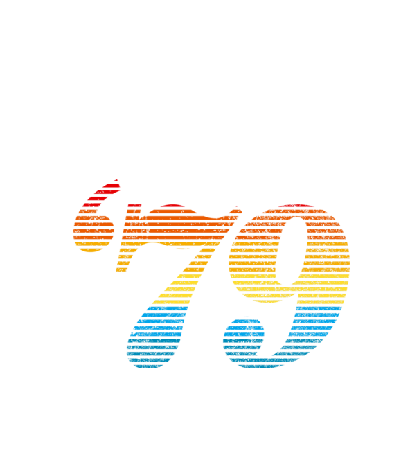 Retro Birthday 1979 model negru pe tricou