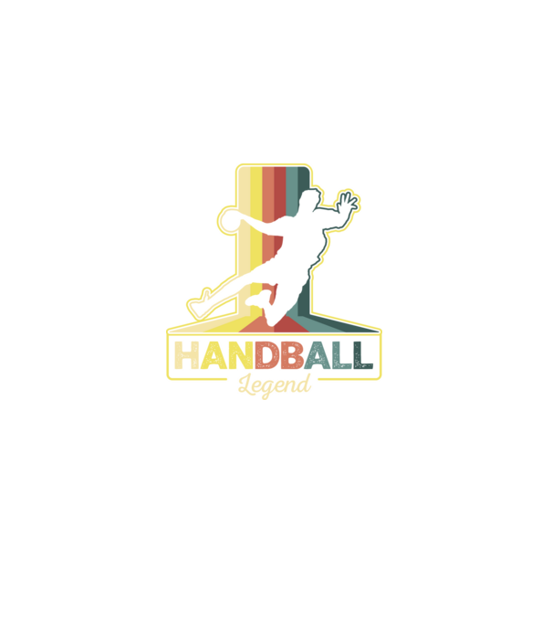 Retro Handball legend model negru pe tricou