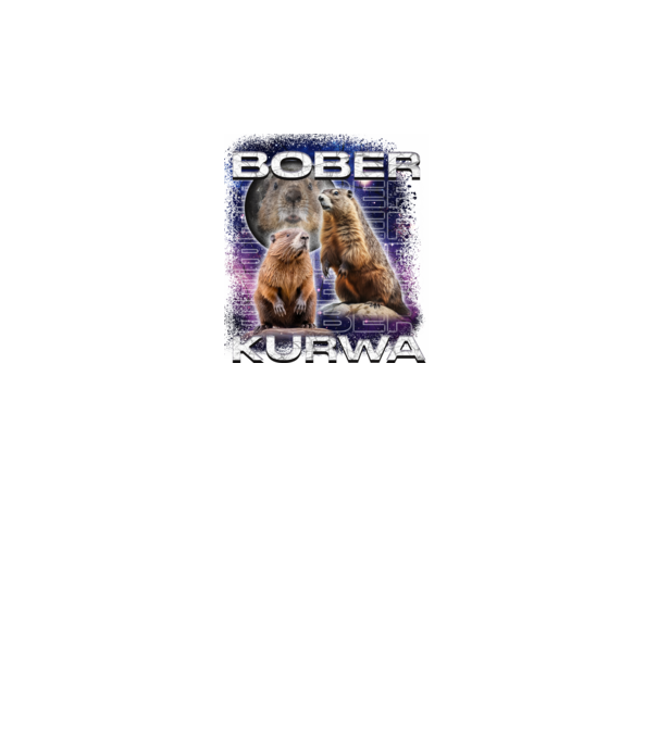 Bóber Kurwa universe model negru pe tricou