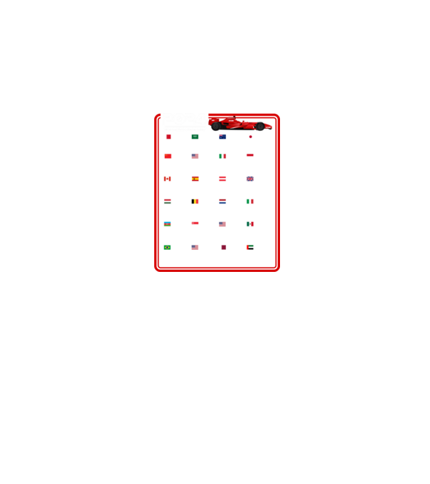 F1 calendar 2024 model negru pe tricou