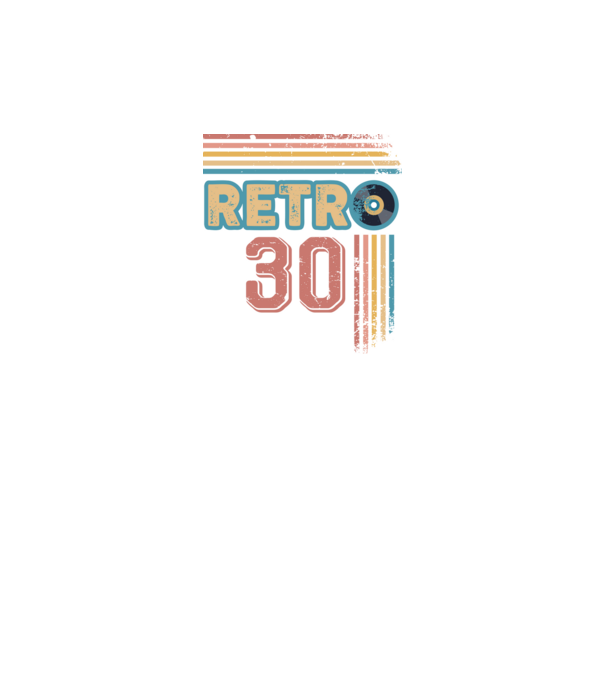 Retro 30 Birthday model alb pe tricou
