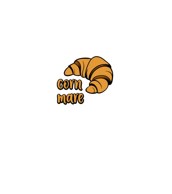 corn mare model alb pe tricou