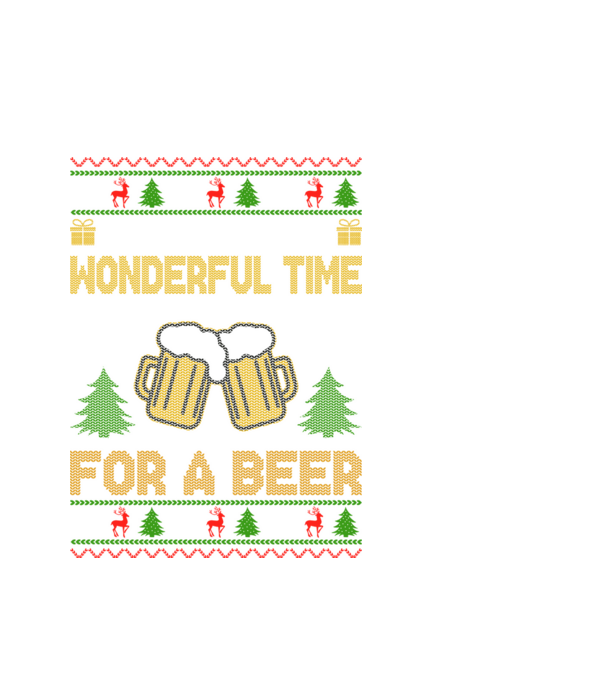 Wonderful time for a beer model alb pe tricou