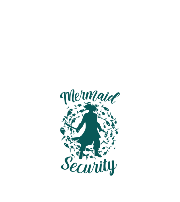 Mermaid Security boys model negru pe tricou