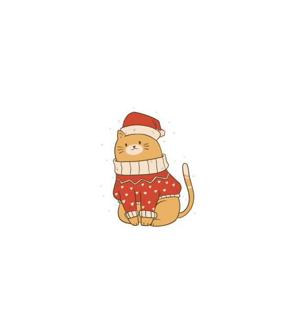 Christmas cat model negru pe tricou