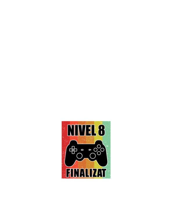 Nivel 8 finalizat model negru pe tricou