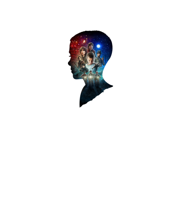 eleven poster head2 model negru pe tricou