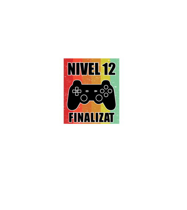 Nivel 12 finalizat model negru pe tricou