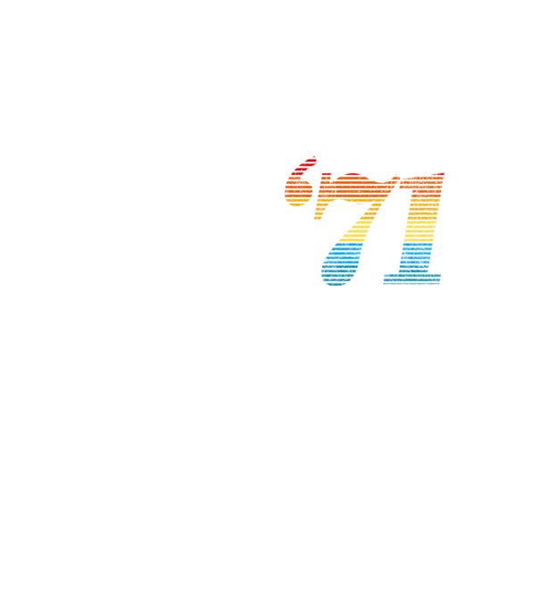 Retro Birthday 1971 model galben neon pe tricou