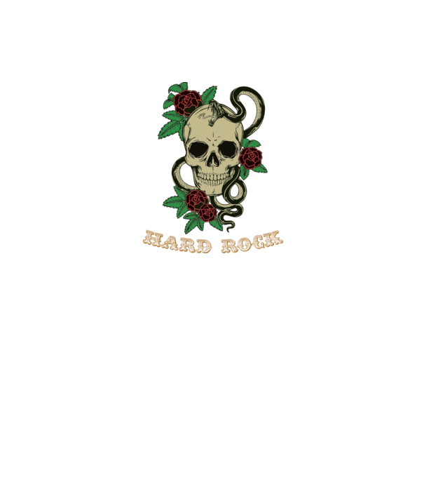 Hard Rock 1 model alb pe tricou