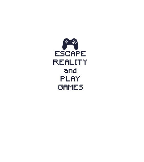 Escape reality model alb pe tricou