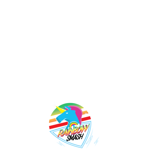 Rainbow smash model negru pe tricou