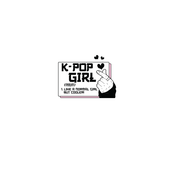 K-POP FANGIRL model alb pe tricou