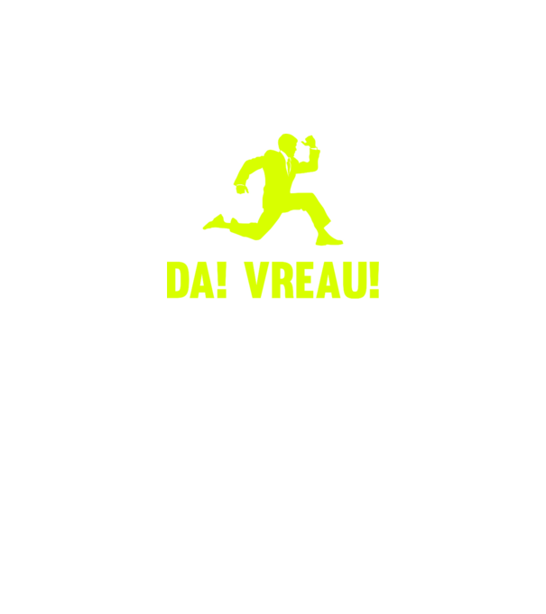 da! vreau! model negru pe tricou