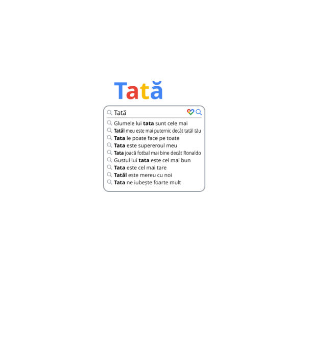 căutare Google Tată model negru pe tricou