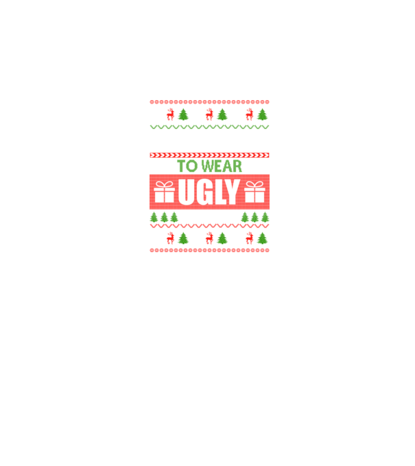 Too Cute for ugly sweater model negru pe tricou