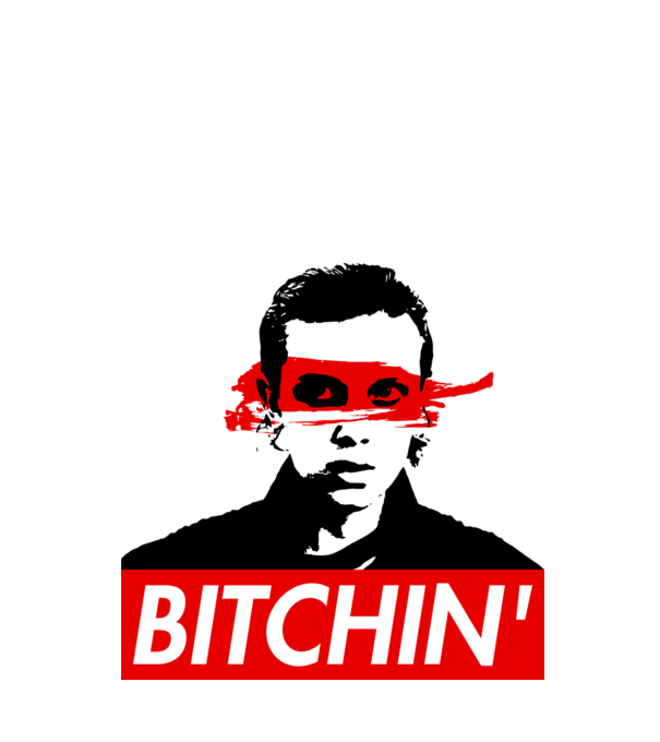 bitchin eleven model verde de măr pe tricou