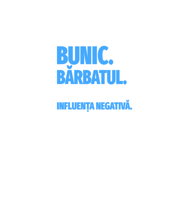 Bunic model negru pe tricou