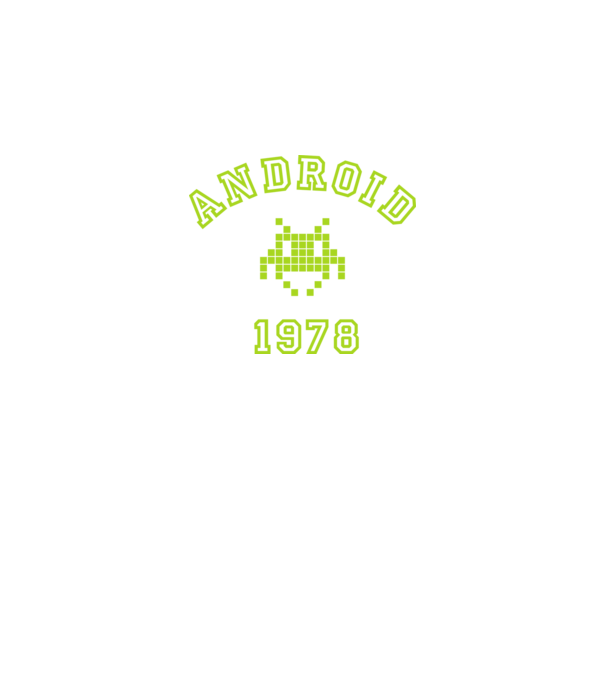 android model negru pe tricou