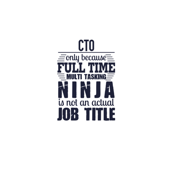 CTO-full time ninja model alb pe tricou