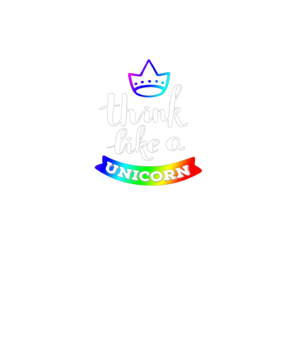 I think like a UNICORN model negru pe tricou