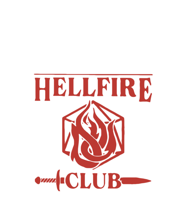 hellfire club 85 model negru pe tricou
