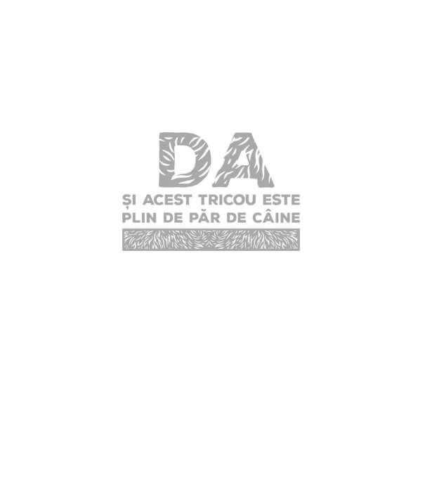 da, și acest tricou este plin de păr de câine model negru pe tricou