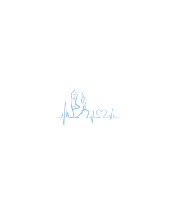 Inimă Yoga model alb pe tricou