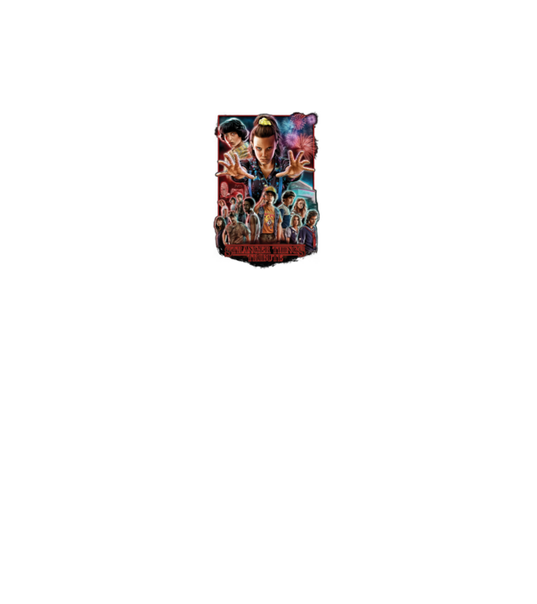 stranger things tribute poster model negru pe tricou