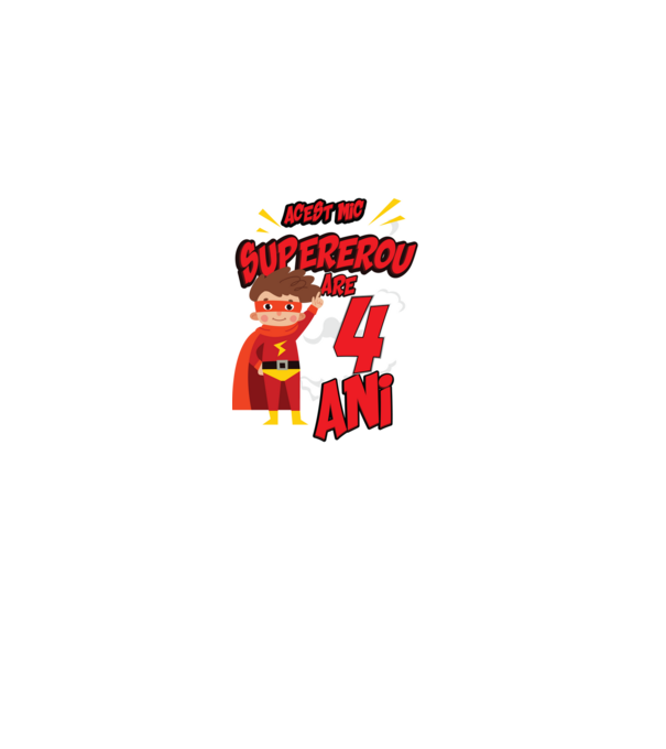 Acest mic supererou are 4 ani model negru pe tricou